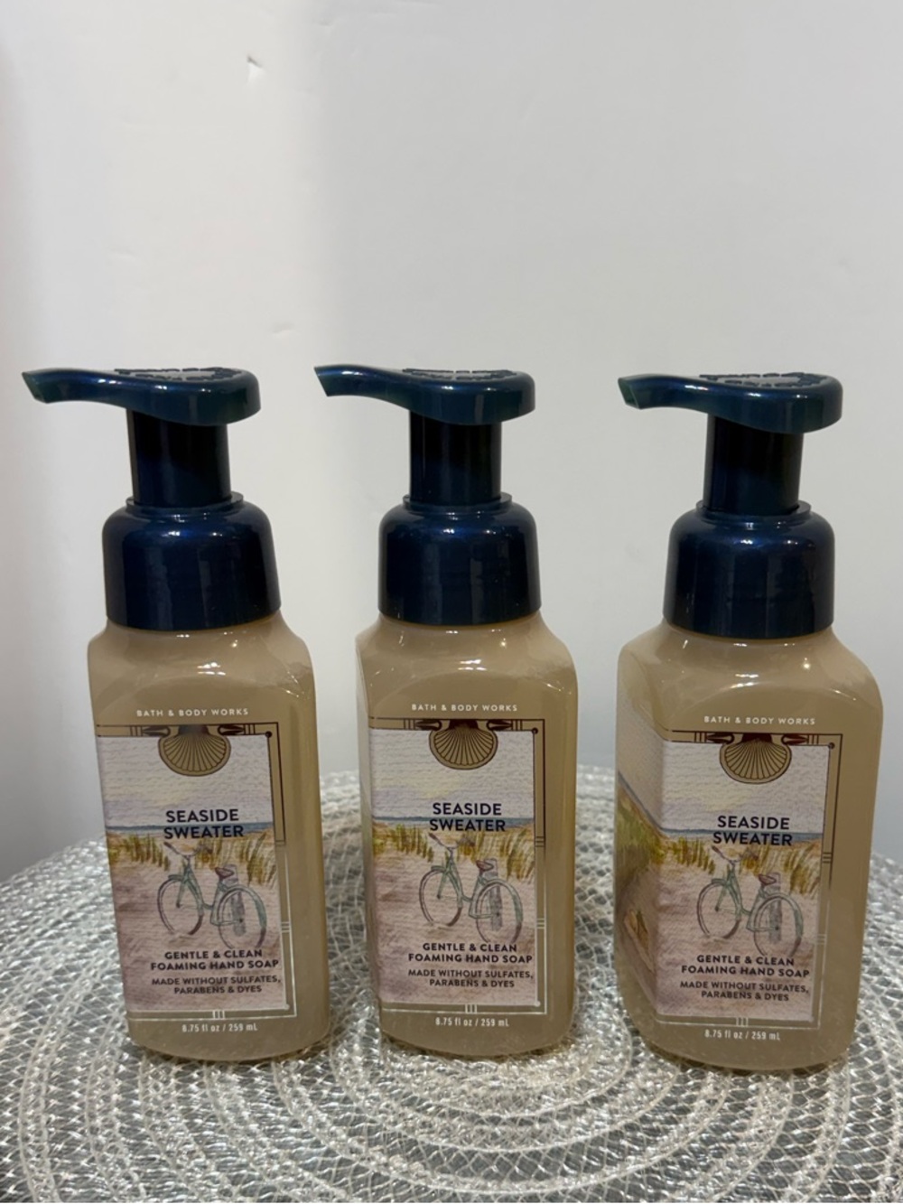 BBW Sweater Weather Foaming Hand Soap Set of 3 NWT